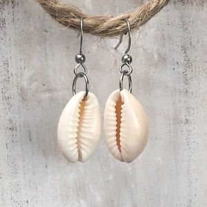 Cowrie Shell Dangle Earrings