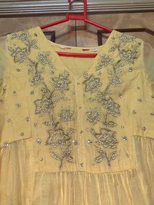 Yellow Embellished Long Gown