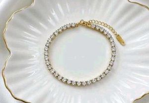Gold tone Tennis Bracelet Anti tarnish