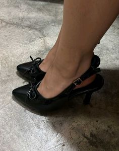 Black Slingback Heels