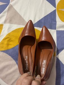 Brown Crocodile Heels