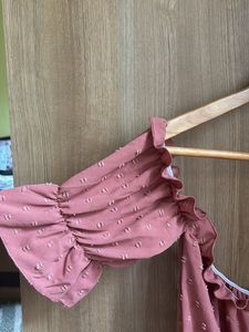 Pink Ruffle Crop Top