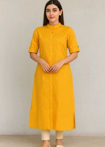Chic Yellow Kurta (Size XxL)