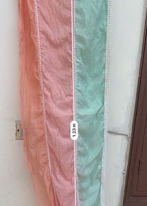 Tricolour Peach & Mint green Dupatta