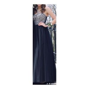 Elegant Navy Blue Gown