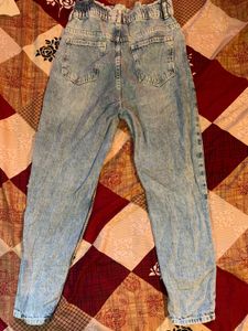 Light Wash Paper Bag Jeans