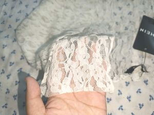 White Lace Shein Top