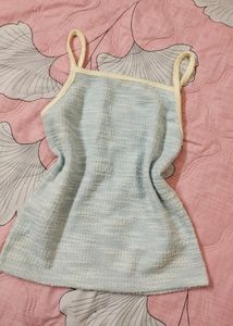 Pinterestly PowderBlue Japanese Textured CamiTop🎀