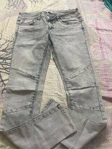 Gray Wash Moto Jeggings - Size 2