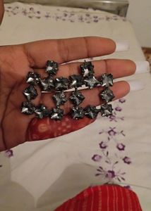 Black Diamond Cut Earrings