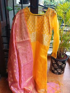 Beautiful Cotton Silk Kurta Dupatta