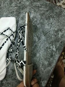 Animal Print Strappy Square Toe Sandals