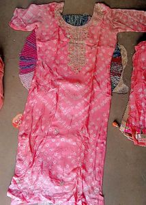 Pink Bandhani Salwar Kameez