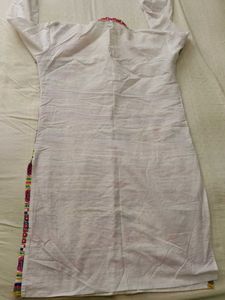 Colorful Embroidered Kurta with wooden Buttons