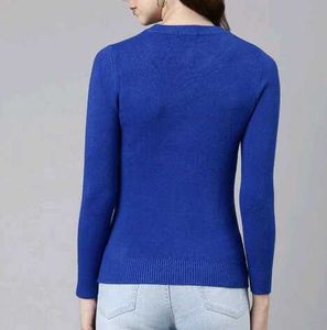 Marks And Spencers Women Blue Solid Pullover
