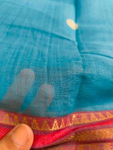 Bengali Taant Cotton Zari Border Saree