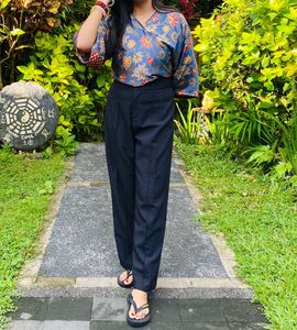 Floral Print Wrap Top