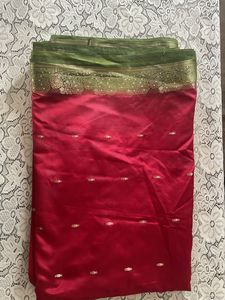 Red And Green 5 M Saree