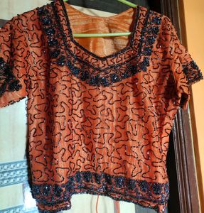 Price Drop Orange lehenga choli