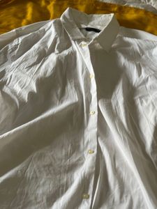 Crisp White Button-Down Shirt
