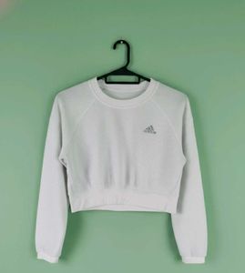 Adidas White Crop Top
