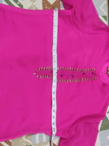 Pink Embroidered Kurti