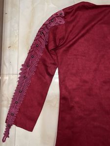 Elegant Maroon Embroidered Kurta