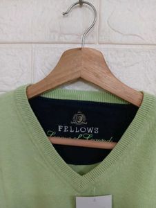 Fellows Light Green V-Neck Sweater