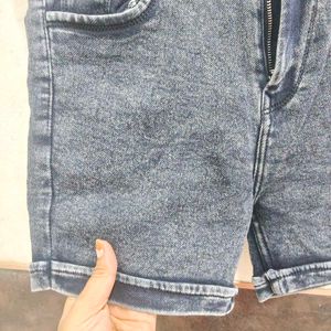 Acid Wash Denim Shorts