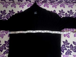 Elegant black long sleeve top