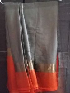 ComboOffer - UnusedOrangeBorderSarees WithSt