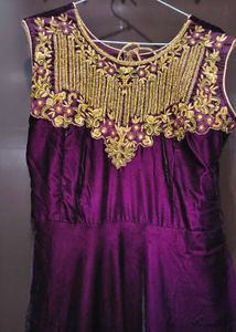Elegant Purple Ethnic Gown