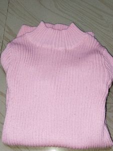 Turtle Neck Strechable Top For Women