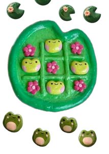 Pinterest Inspired Lillypad Tic Tac Toe Set