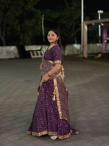 Matching Purple Lehenga Set
