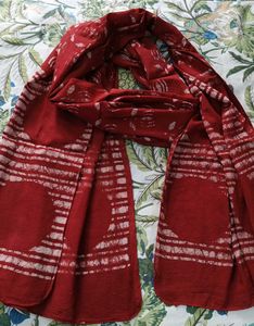 Red Floral Geometric Stole Assorted