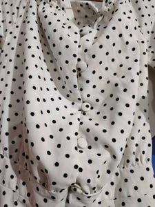 Madame Polka Dots Off Shoulder Jumpsuit
