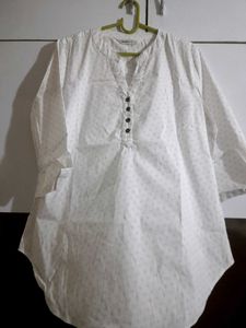 White Printed Top