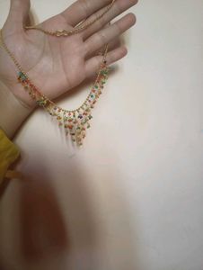 Beaded Gold Necklace pack of 3