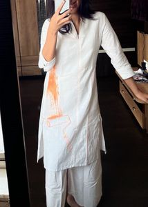 Basic white Kurti with Print
