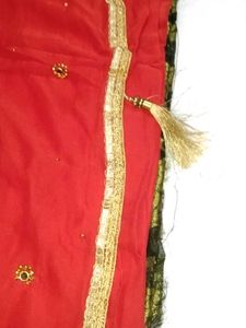 Red Black Festival Saree