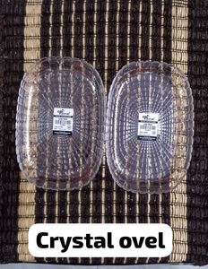Crystal Oval LED Trays (Set of 2)