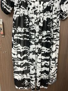 Black &amp; White Print Dress for L size