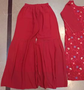 Red Embroidered Salwar Kameez