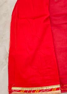 Red Embellished  Saree