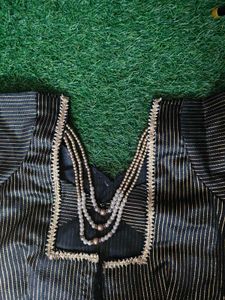 Elegant Black &amp; Gold Blouse