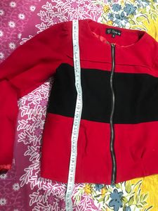 Women Winter Zipper Sweatshirt Short Slimfit