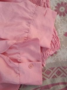 Pink Smocked Top &amp; Cover Up Set