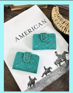 Tooled leather Mini Wallet