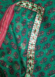 Printed Green Saree Sale